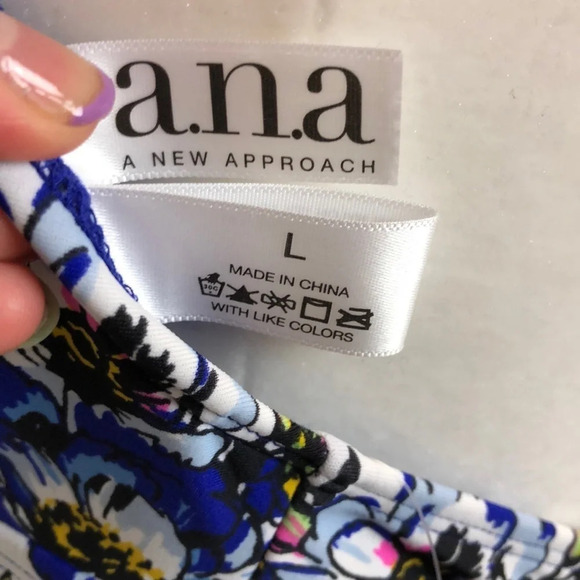 A.N.A Floral Print Halter Swimsuit Top - Picture 3 of 4